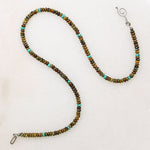 Subtle Turquoise Bead Necklace with Sterling Clasp