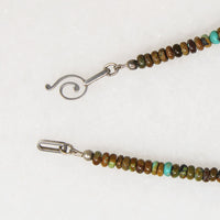 Subtle Turquoise Bead Necklace with Sterling Clasp