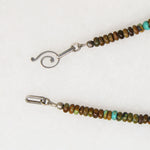 Subtle Turquoise Bead Necklace with Sterling Clasp