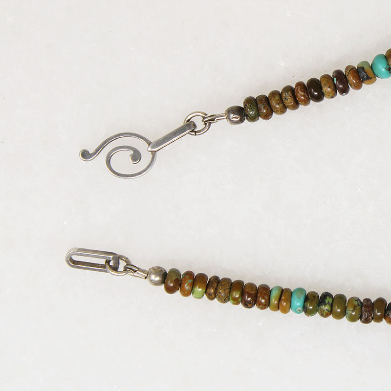 Subtle Turquoise Bead Necklace with Sterling Clasp