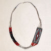 Liquid Silver & Loom Woven Bead Necklace