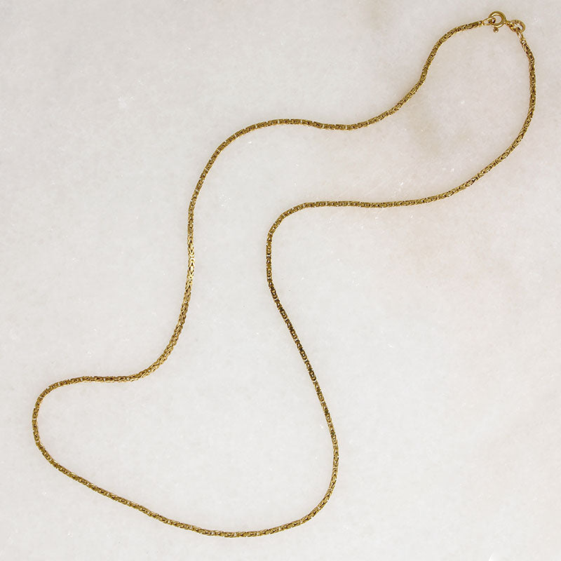 14k Gold 20" Byzantine Chain