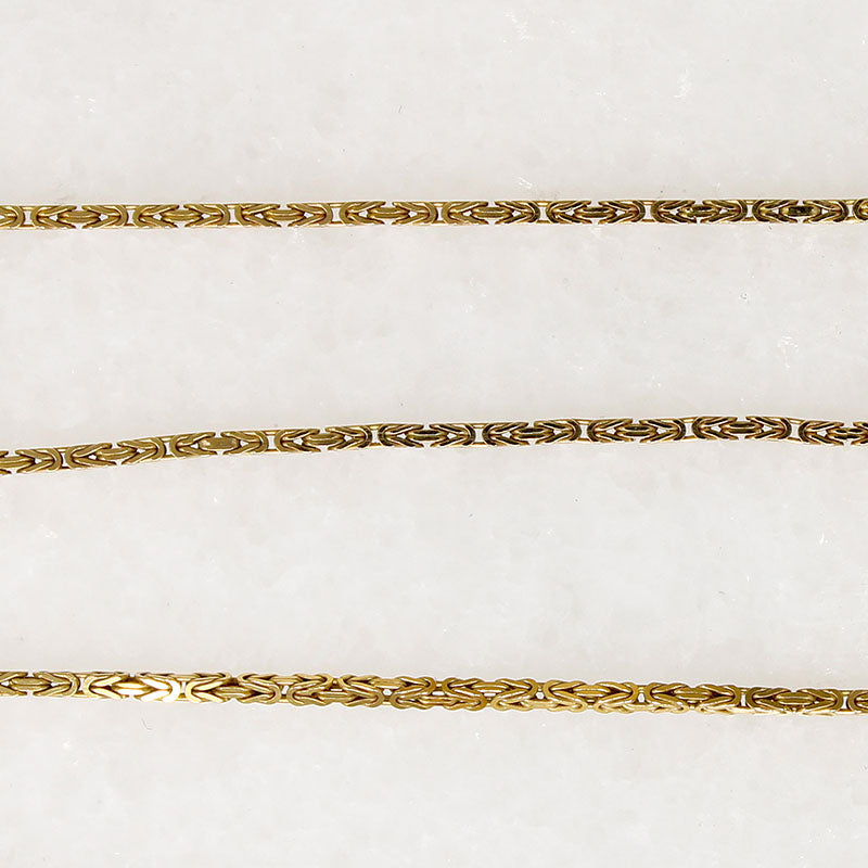 14k Gold 20" Byzantine Chain