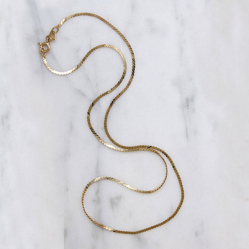 Italian 14k Gold 16" Serpentine Chain