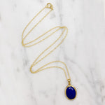 Purest Blue Lapis Lazuli in 14k Gold Pendant