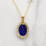 Purest Blue Lapis Lazuli in 14k Gold Pendant