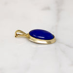 Purest Blue Lapis Lazuli in 14k Gold Pendant