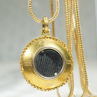 Luscious Garnet Carbuncle 18k Gold Locket