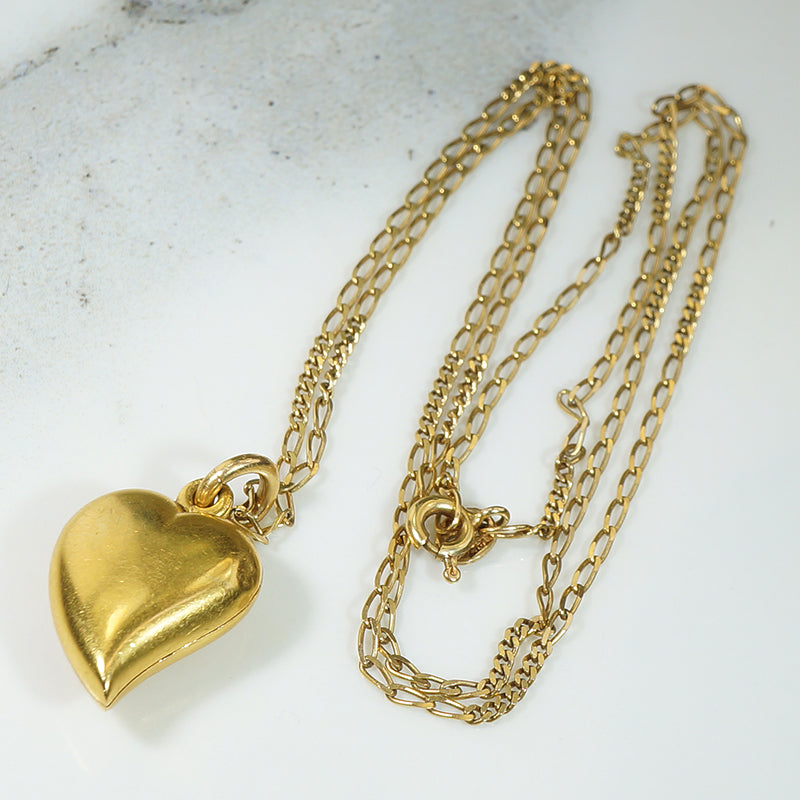 Enchanting 18k Gold & Diamond Witch's Heart Locket