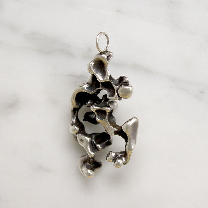 Modernist Free Form Sterling Silver Pendant