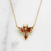 Delicate Enamel Damselfly Necklace