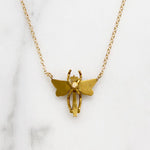 Delicate Enamel Damselfly Necklace