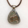 Green Jasper Pendant on Handsome Woven Chain