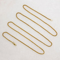 Handsome 30" 14k Gold Vintage Wheat Chain