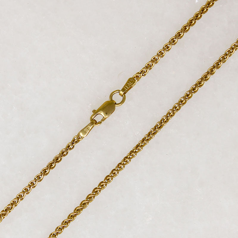 Handsome 30" 14k Gold Vintage Wheat Chain