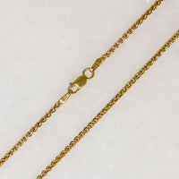 Handsome 30" 14k Gold Vintage Wheat Chain