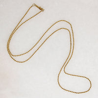 Classic 24" 14k Gold Vintage Twisted Rope Chain
