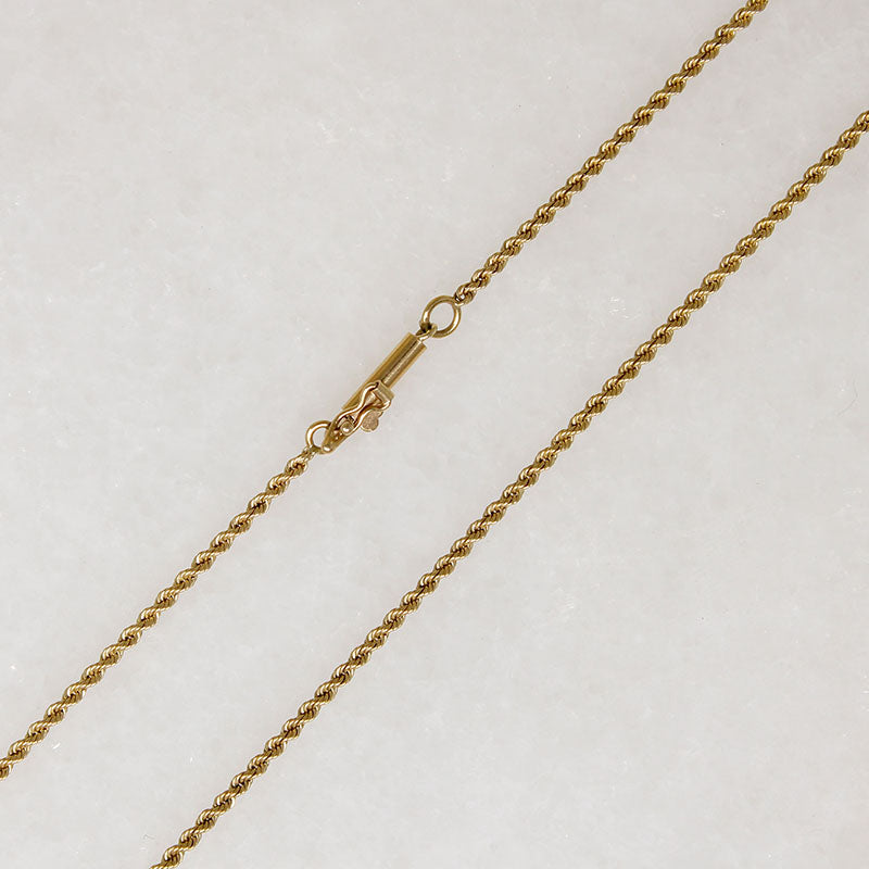 Classic 24" 14k Gold Vintage Twisted Rope Chain