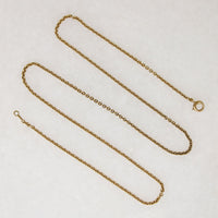 Versatile 18" 14k Gold Vintage Cable Chain