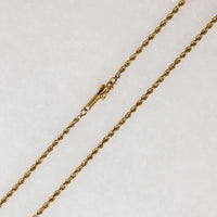 Sparkly 18" 14k Gold Twisted Rope Chain