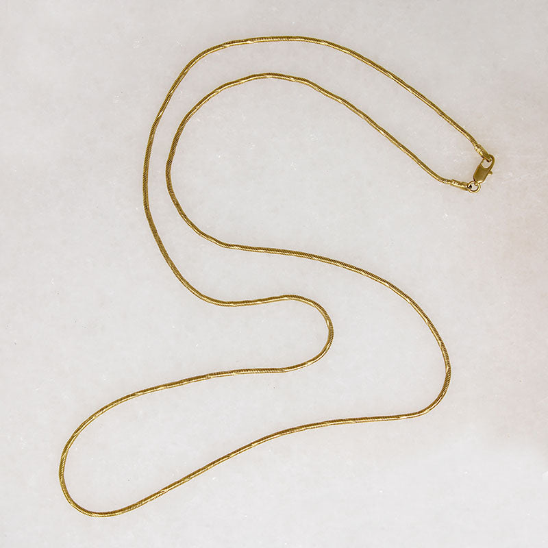 Slinky 24" Gold Snake Chain with Bright Cut Facets