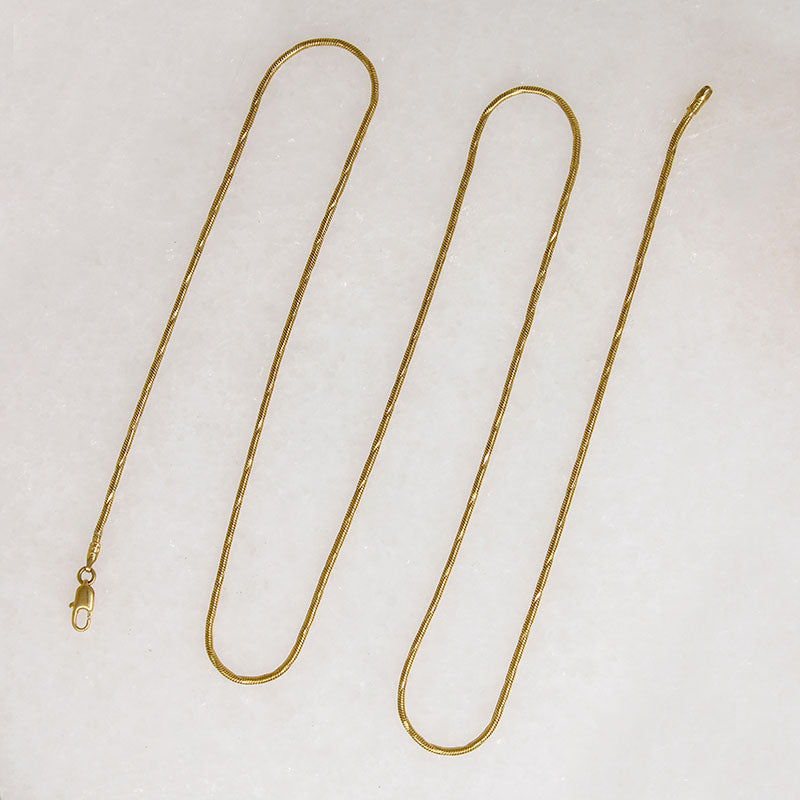 Slinky 24" Gold Snake Chain with Bright Cut Facets