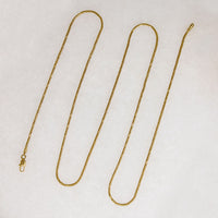 Slinky 24" Gold Snake Chain with Bright Cut Facets