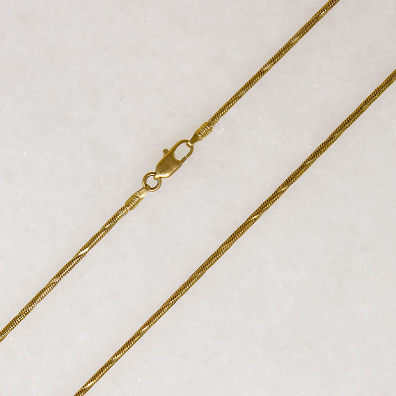 Slinky 24" Gold Snake Chain with Bright Cut Facets
