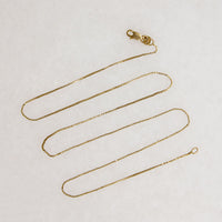 Dainty 18" 14k Gold Box Chain