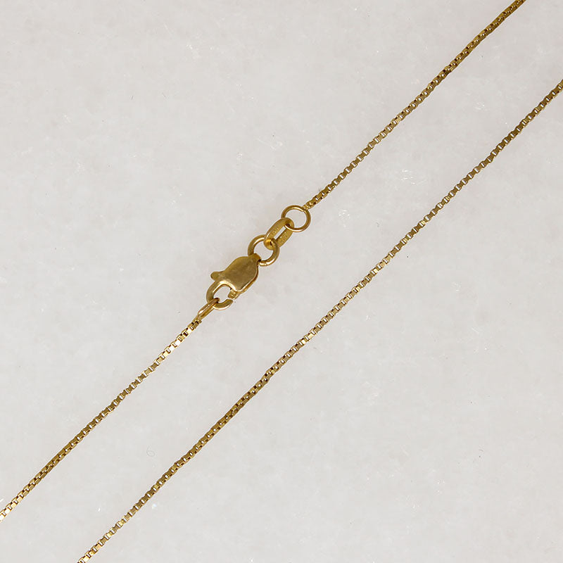 Dainty 18" 14k Gold Box Chain