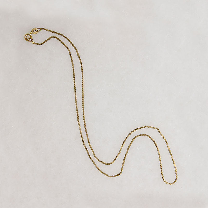 Delicate 16" 14k Gold Serpentine Chain