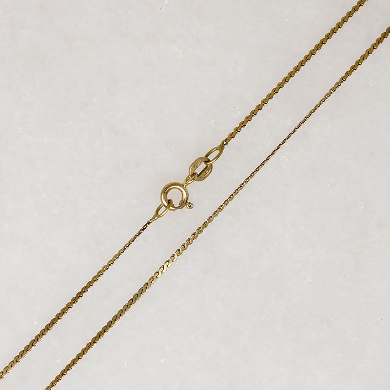 Delicate 16" 14k Gold Serpentine Chain