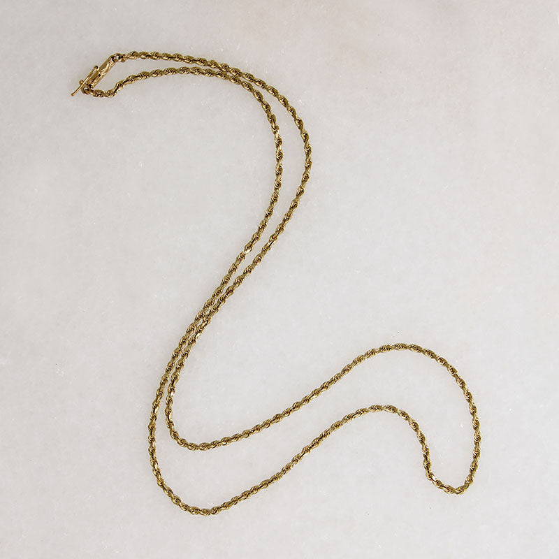 Timeless 20" 14k Gold Twisted Rope Chain