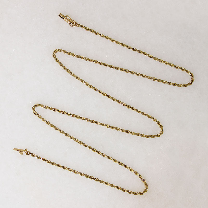 Timeless 20" 14k Gold Twisted Rope Chain