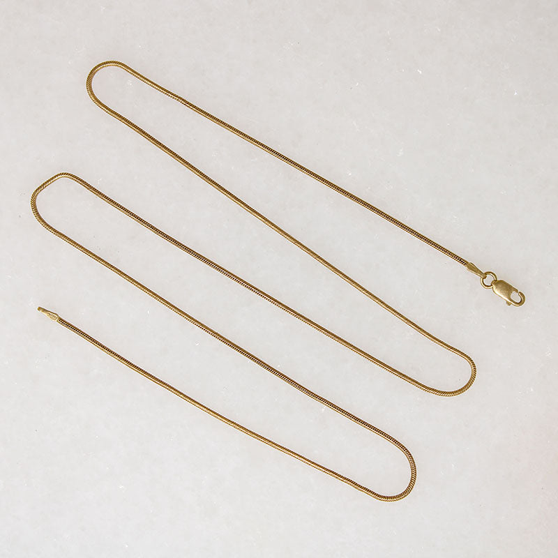 Italian UNOAERRE 14k Gold Snake Chain
