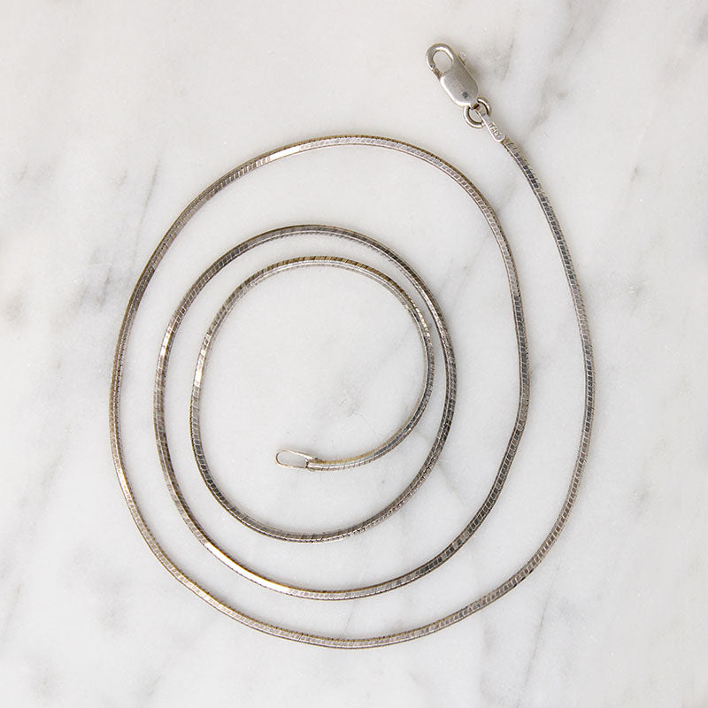 Slinky Sterling Silver Square Snake Chain