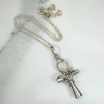 Sculptural Sterling Silver Ankh Pendant
