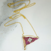Red Flag Ruby Pavé & Diamond Necklace