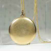 Happy Blue Bird Gold Filled Victorian Locket