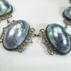 Antique Gray Baroque Pearl and Silver Filigree Choker