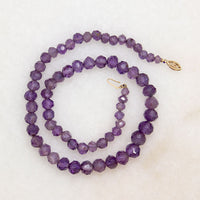 Pretty Purple Faceted Amethyst Bead Necklace