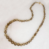 Graduated Smokey Quartz Bead Necklace