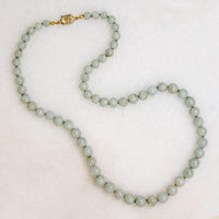 Graduated Celadon Green Jade Beads
