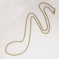 Vintage 24" 14k Gold Twisted Rope Chain