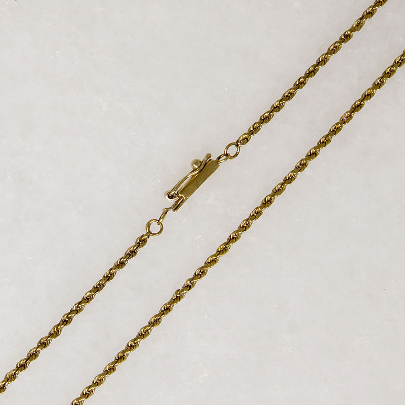 Vintage 24" 14k Gold Twisted Rope Chain