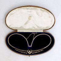 Antique Moon & Star Necklace in Original Box