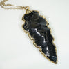 Obsidian Arrowhead in Gold Filled Pendant