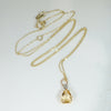 Lovely Precious Topaz and Diamond Pendant