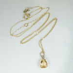 Lovely Precious Topaz and Diamond Pendant