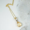 Lovely Precious Topaz and Diamond Pendant